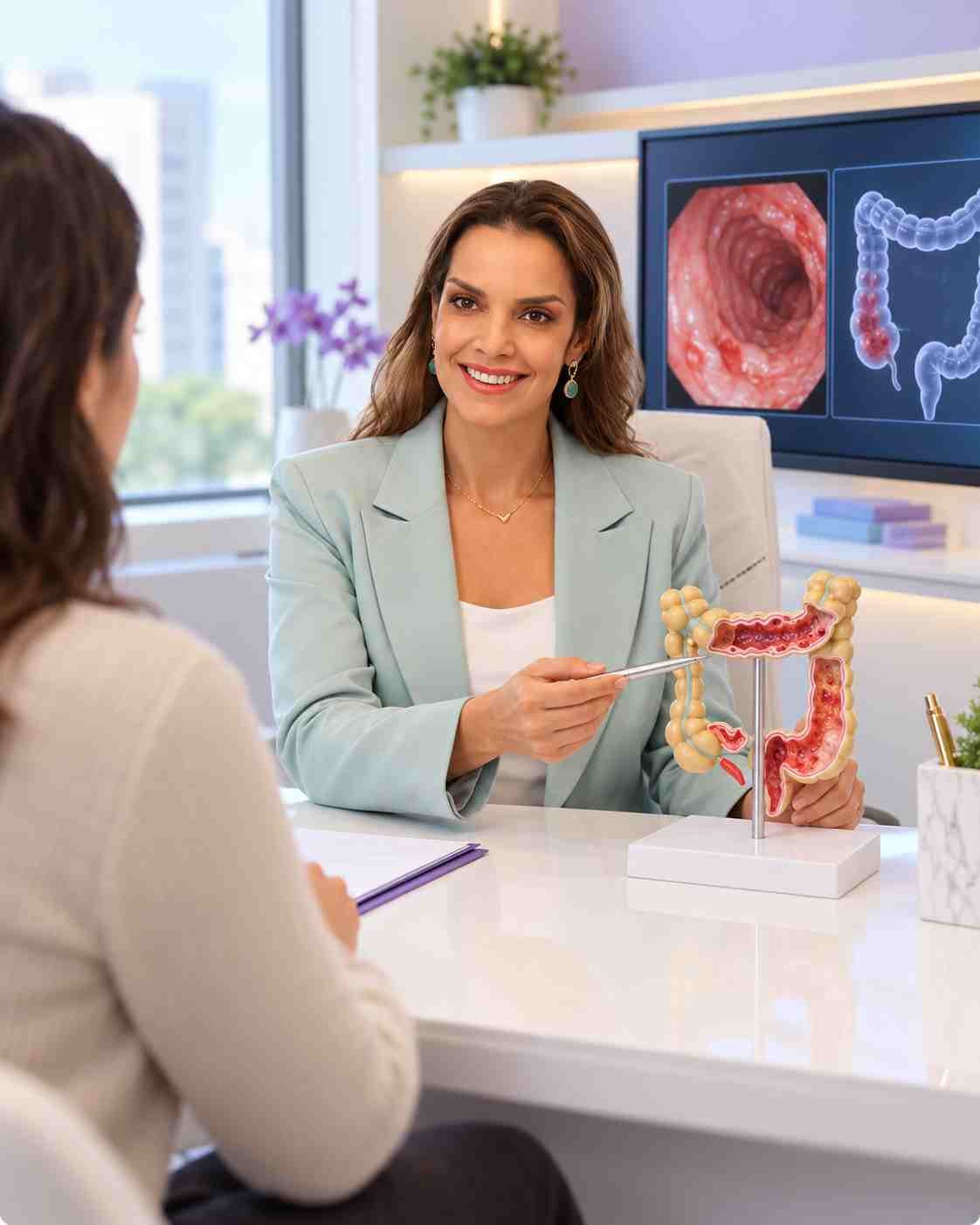 Exame e avaliação médica relacionados ao diagnóstico da retocolite ulcerativa